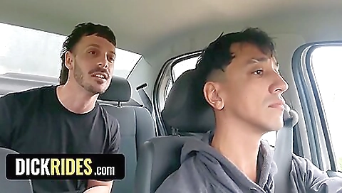 Car sex photographer shows him how to fuck in a car
