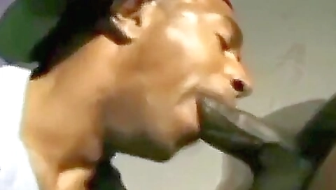 Latina milf deepthroat and face fucked by black man