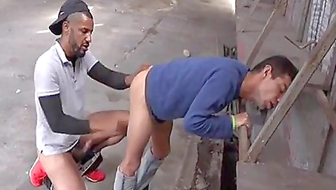 Amateur interracial blowjob in the desert in the desert
