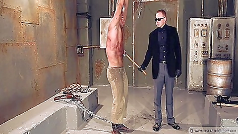 Russian boy in bondage lingerie fucking in bondage