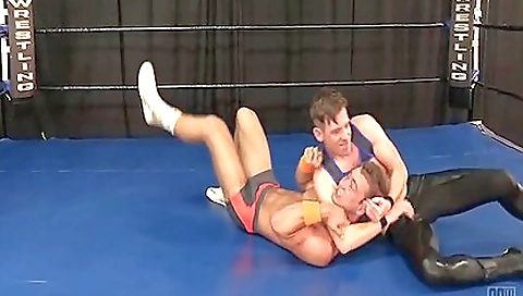 Sexy and sensual wrestling movie in a wrestling arena
