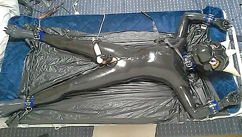 Latex and rubber body training with a very handsome guy