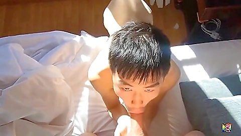 Asian girl in a bareback porn video with a huge cock